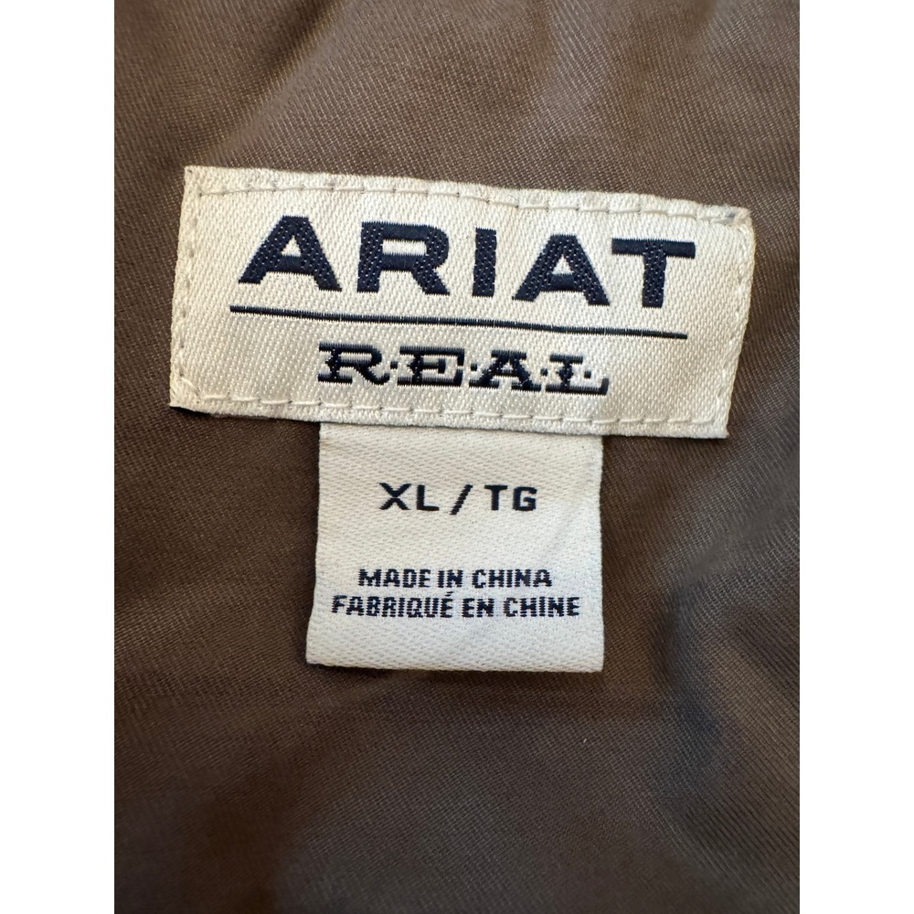 Ariat Jacket Women XL Brown Real Grizzly Insulated Sherpa Collar Outdoor Western - Picture 4 of 12